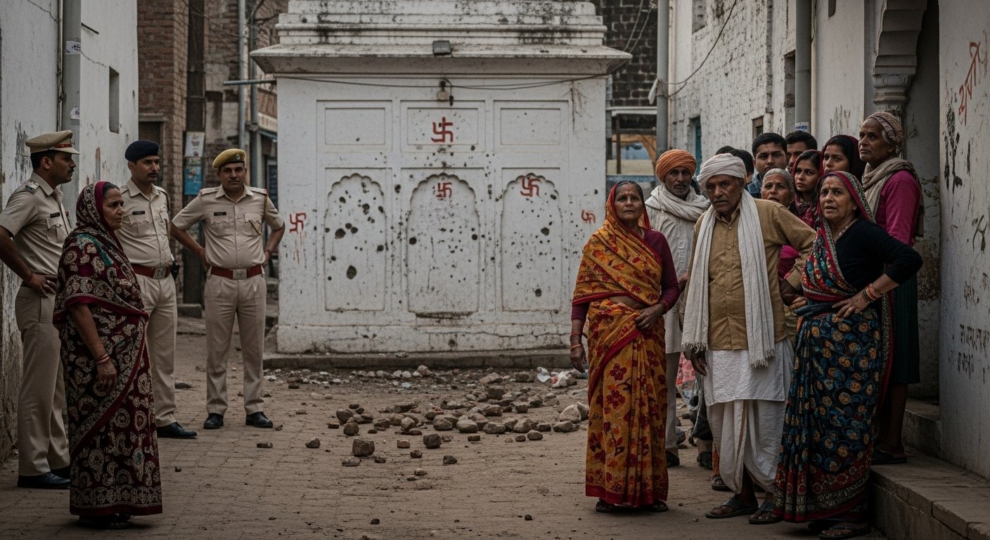 Stone Pelting at Religious Site in Khamariyapul, Pilibhit: Police Accused of Concealing Incident, Tense Atmosphere