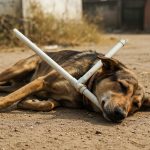 UP: Photo of a dog brutally killed with a pipe tied around its neck goes viral, horrifying people.