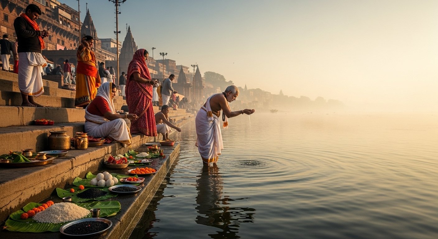 Shraddh at Chandrateerth During Pitrupaksha to Bestow Gaya-Like Blessings on Ancestors: Tarpan's Significance Grows in Kashi