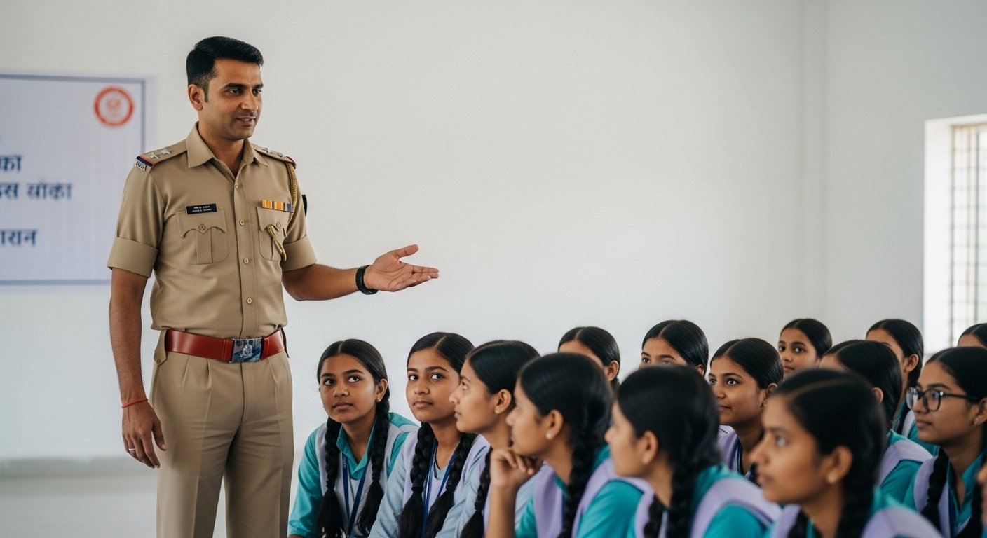 ASP Shivam Ashutosh Teaches Safety Mantra to Girl Students at Police Workshop: 'Break the Silence If Something Is Wrong' Message Goes Viral