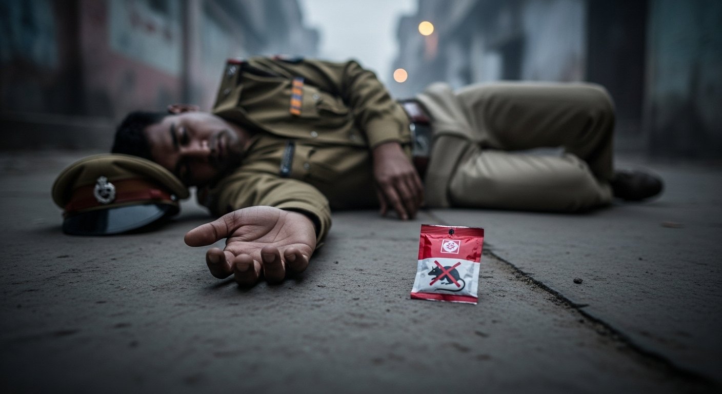 यूपी: पुलिस सिपाही की रहस्यमय मौत, फुटपाथ पर मिला शव, पास पड़ा था चूहे मारने की दवा का पैकेट