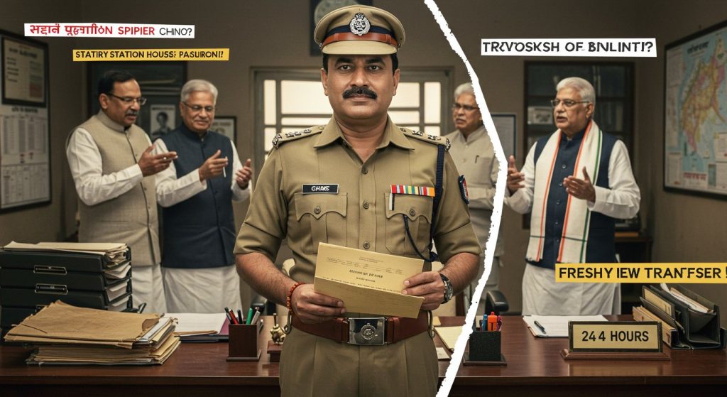 Political Uproar in UP: The SHO removed by BJP leaders got charge of another police station within 24 hours!