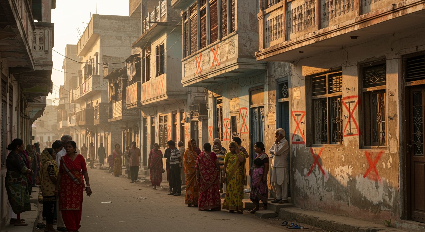 Red marks on 100 houses in Prayagraj's Jhoonsi: Commotion over Defense Ministry's eviction order
