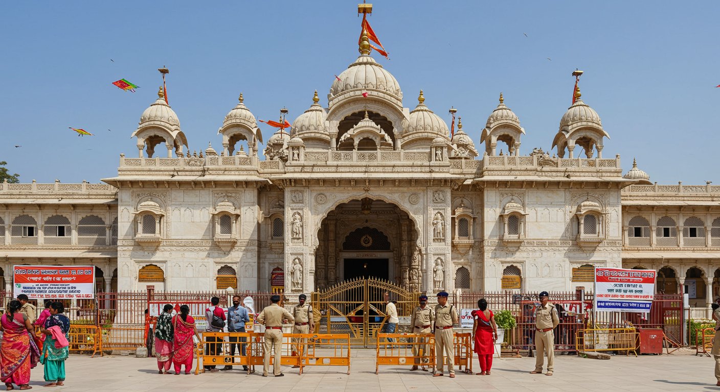 राष्ट्रपति का मथुरा दौरा: बांकेबिहारी समेत कई मंदिरों में प्रवेश बंद, पतंग उड़ाने पर भी लगी रोक