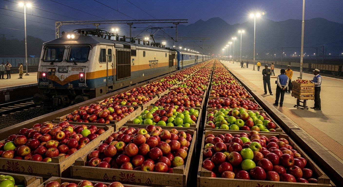 Railways to Run Special Parcel Train for Fresh Kashmir Apples; Nutritious Fruit to Reach Haryana-Delhi Markets