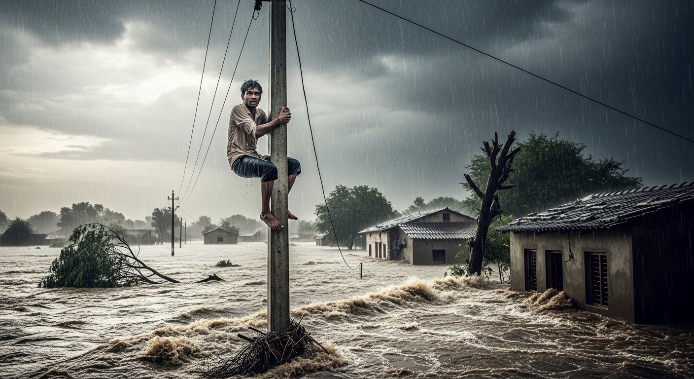 Rain Havoc in Dehradun: 6 UP Laborers Tragically Die; Youth Climbs Electric Pole to Save Life
