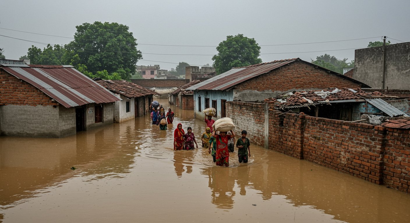 Rain's Rampage in UP: Schools Closed Till September 3 in This District, Floodwaters Enter Thousands of Homes