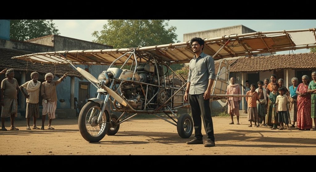 Young Innovator's Feat: Builds Flying Machine from Bike Engine, People Call It a 'Foolproof Hack!'