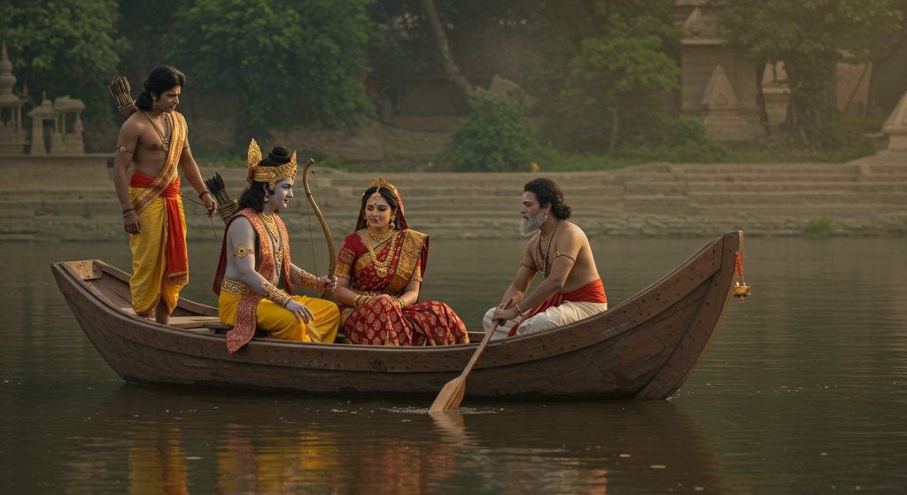 'Kevat Prasang' Brought to Life in Bareilly's Ramlila: Ram, Sita, Lakshman Cross Ganga by Kevat's Boat; Spectacular Staging Captivates All