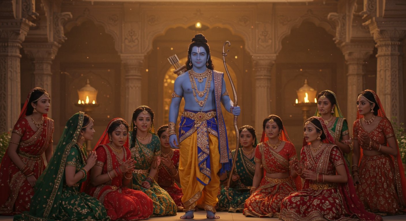 Incredible Moment at Ramnagar's Ramleela: Sakhis Captivated by Lord Shri Ram, Janakpur Darshan Photos Go Viral