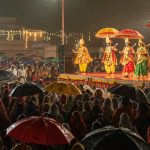 Ramnagar Ramlila 2025: Faith Unshaken by Rain, Characters Under Umbrellas, Spectators Watched Leela with Umbrellas.