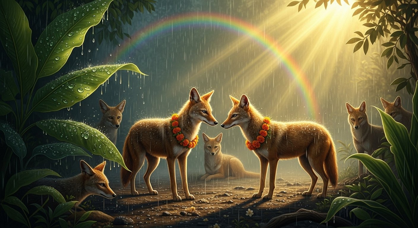 Sun Showers and the Jackals' Wedding: Know the Full Truth of This Viral Claim!