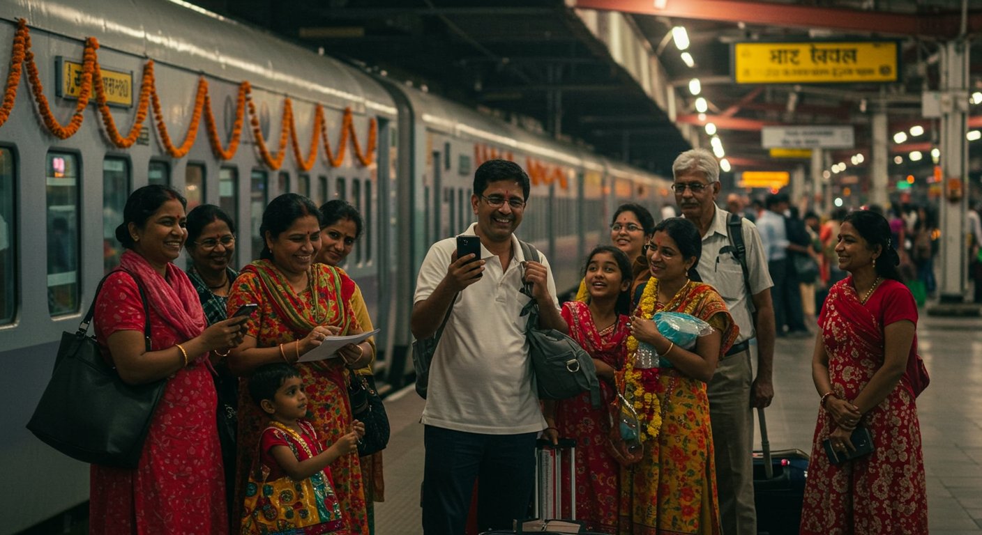 त्योहारी सीजन में यात्रियों को मिली बड़ी राहत: रेलवे ने जारी की 10 ट्रेनों में खाली बर्थों की सूची