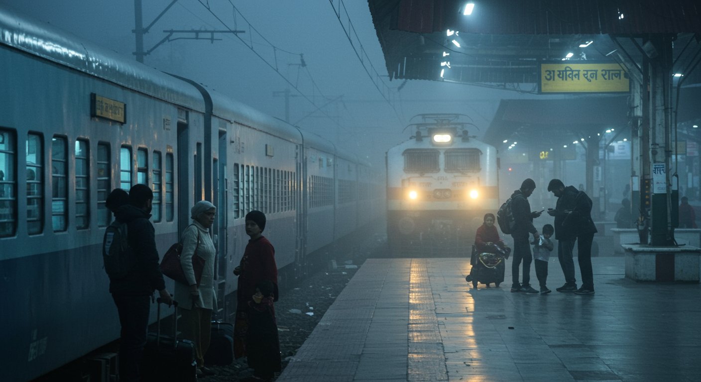Major Relief for UP Rail Passengers: Halts Increased for 16 Trains, But 8 Cancelled Due to Fog