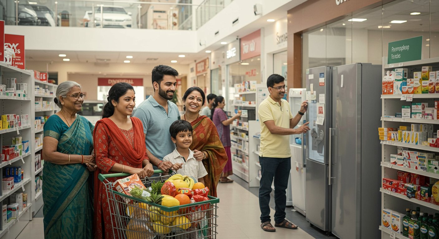 बड़ी राहत! जीएसटी की नई दरें लागू: सस्ती होंगी दवाएं, कार-फ्रिज और किराना सामान