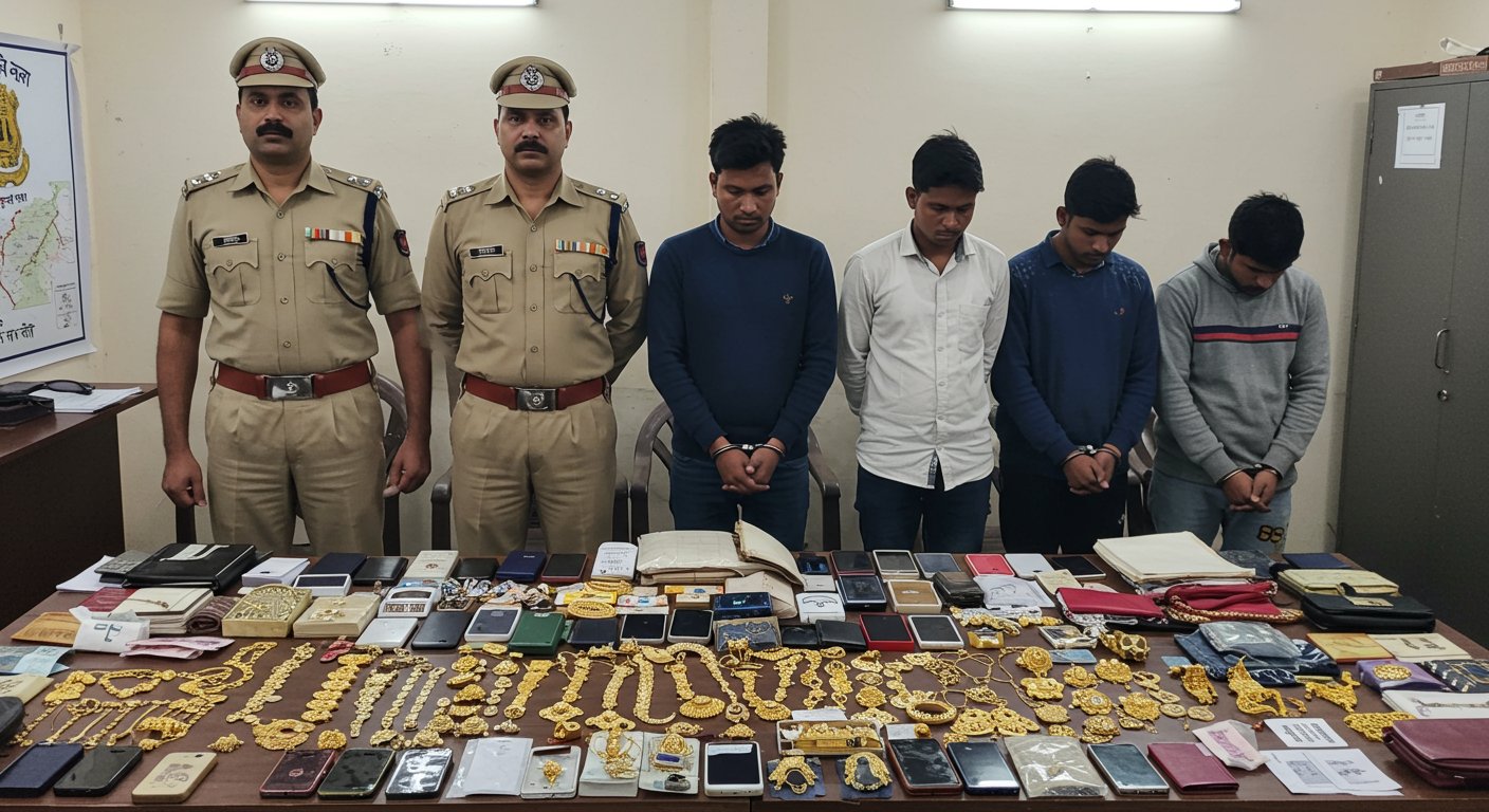 Sambhal Police's Major Breakthrough: Five Accused of Robbery and Theft Arrested, Several Incidents Uncovered