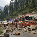 Rocks fall on bus in Himachal, 2 women killed: Tourists from Maharashtra, Kerala and UP injured; Accident while travelling from Rampur to Shimla.
