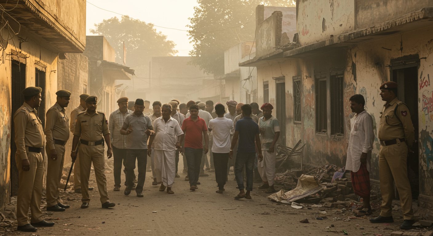 Violence in UP's Kasganj over youth's murder: Enraged mob demolishes accused's homes, attempts arson; PAC deployed.