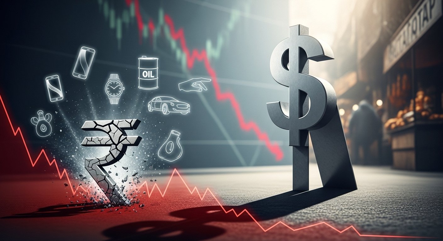 रुपया रिकॉर्ड ऑल टाइम लो पर आया:डॉलर के मुकाबले 10 पैसे गिरकर 87.49 पर पहुंचा, विदेशी वस्तुएं महंगी होंगी