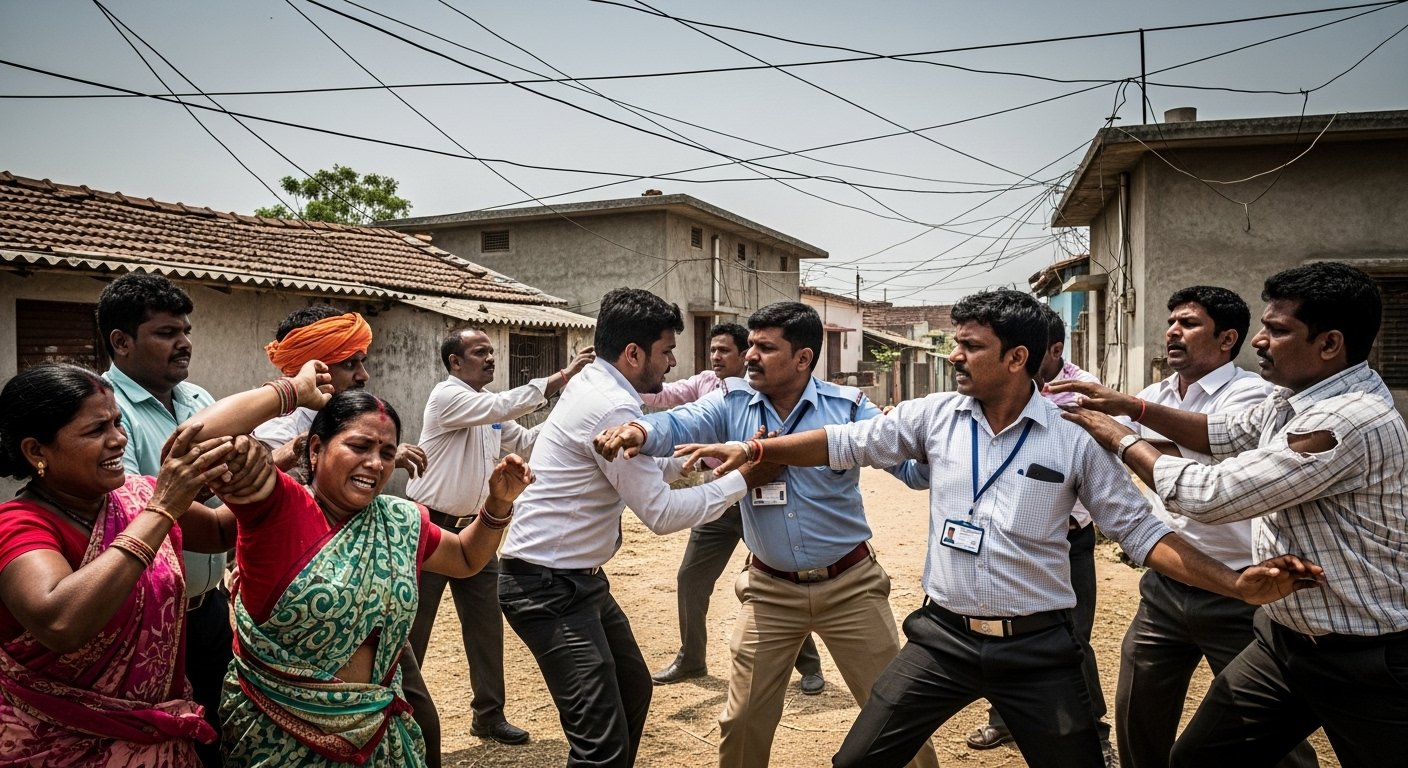 Major Uproar in Sambhal During Electricity Checking: Vigilance Team and Villagers Clash, Two Injured Including a Woman