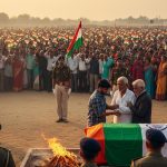 Martyred Sindhu accorded final farewell with state honors: Massive crowds gather in Kaithal, father says 'was to arrange son's wedding'.