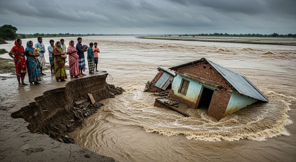 Sharda's Rampage in Lakhimpur Kheri: House Swallowed by River in Five Seconds, 122 Families Homeless