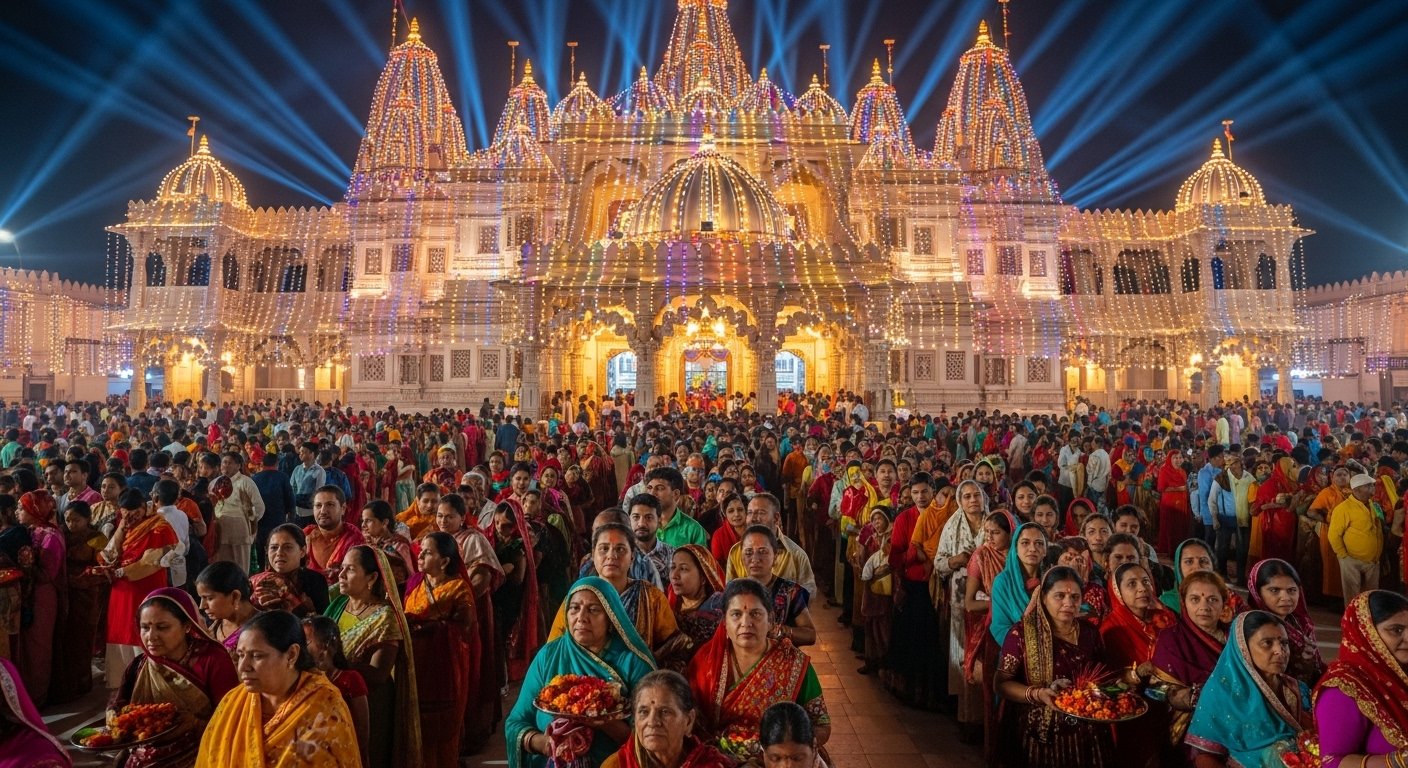 शारदीय नवरात्रि 2025: मुरादाबाद के मंदिरों में उमड़ी भक्तों की भीड़, रंग-बिरंगी झालरों से जगमगाए मंदिर, देखें मनमोहक तस्वीरें