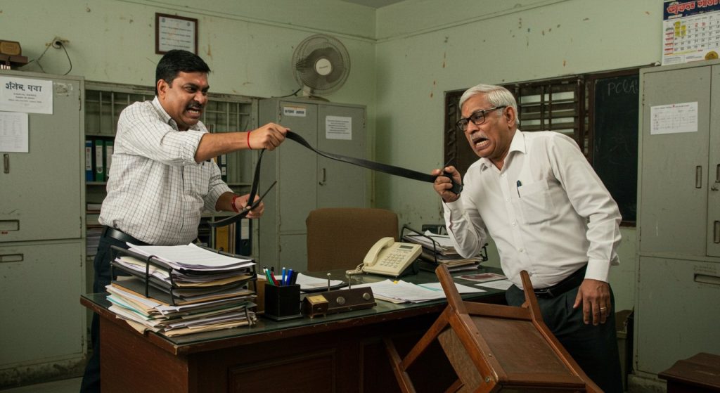 Shocking Incident in UP's Sitapur: Principal Thrashes BSA with Belt, Education Department Forms Inquiry Committee