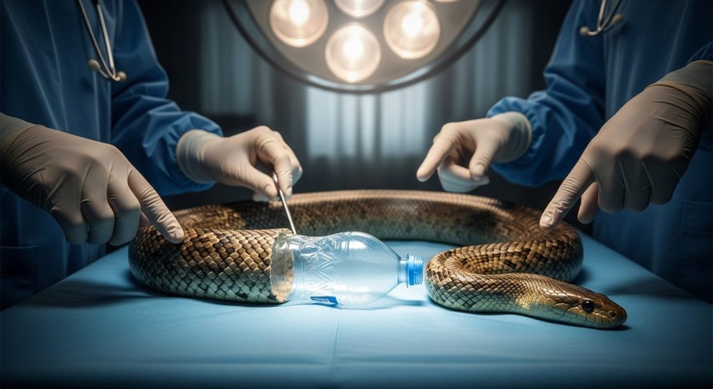 Doctors Save Snake After Swallowing Plastic Bottle; Incident Goes Viral!