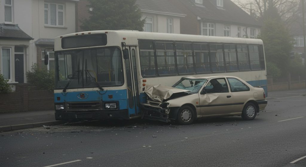 Parked Bus Moves 10 Meters on Its Own, Hits Car! Was It Truly a 'Ghostly' Incident?