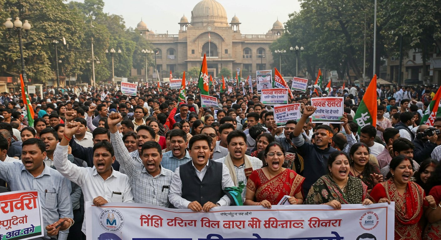 यूपी में सरकारी कर्मचारियों का ‘हल्ला बोल’: 18 अक्तूबर को पूरे प्रदेश में प्रदर्शन, बोनस और वेतन वृद्धि सहित ये हैं बड़ी मांगें!