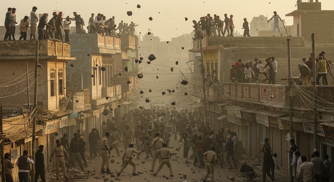 Bloody Clash in UP: Roofs Become 'Battlegrounds'; Stone-Pelting, Firing, and Lathi-Charge Rock Area