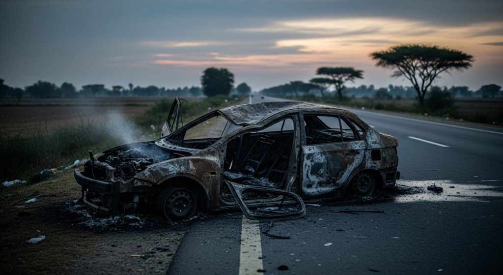 UP: Car bought with pooled money became the funeral pyre for four friends, fifth companion narrates a harrowing tale.
