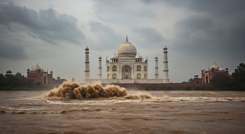 UP: Taj Mahal in danger! How much will Yamuna's surge affect it, what if the water level rises further...? Watch this report
