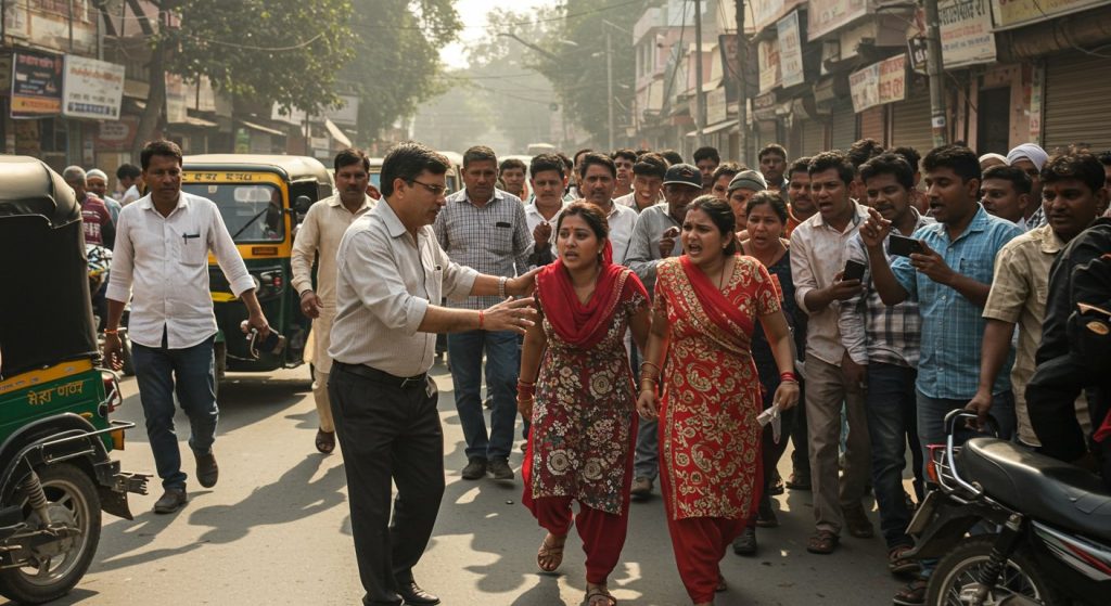 UP: Teacher's vulgar act on street sparks uproar over harassment of young woman; accused jailed.