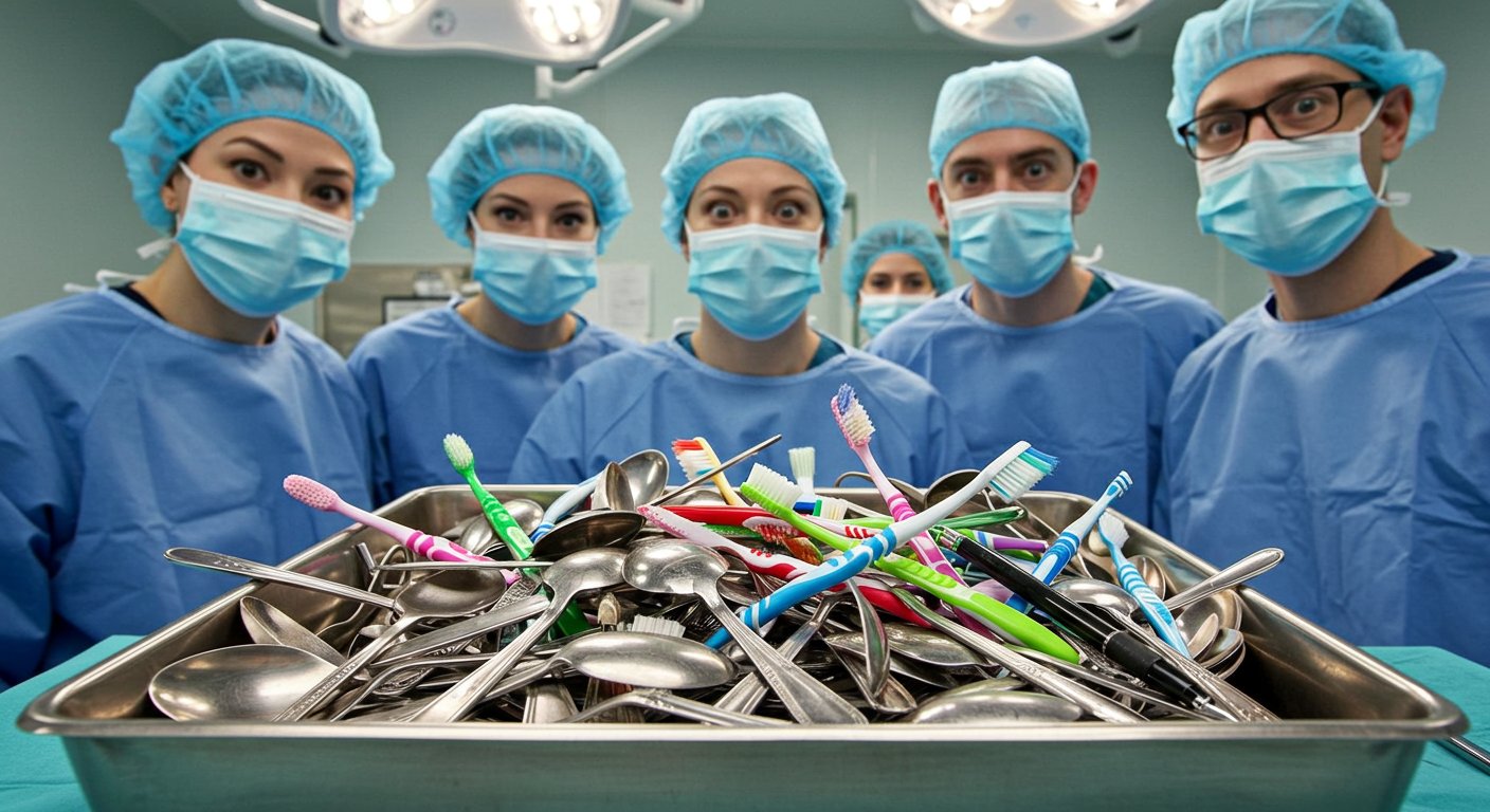 हापुड़ में पेट से निकले 28 चम्मच, 19 टूथब्रश और 2 पेन: डॉक्टरों की आंखें फटी रह गईं!