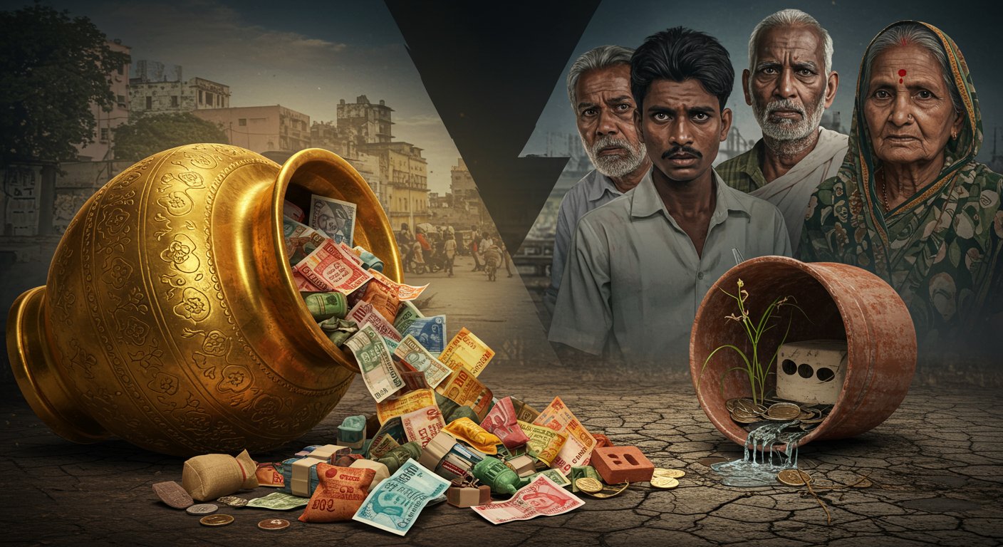 तेलंगाना में चुनावी वादों पर कमाई का 57% खर्च: कर्नाटक-MP से कहीं आगे, बुनियादी सुविधाओं के लिए धन की किल्लत गंभीर चिंता