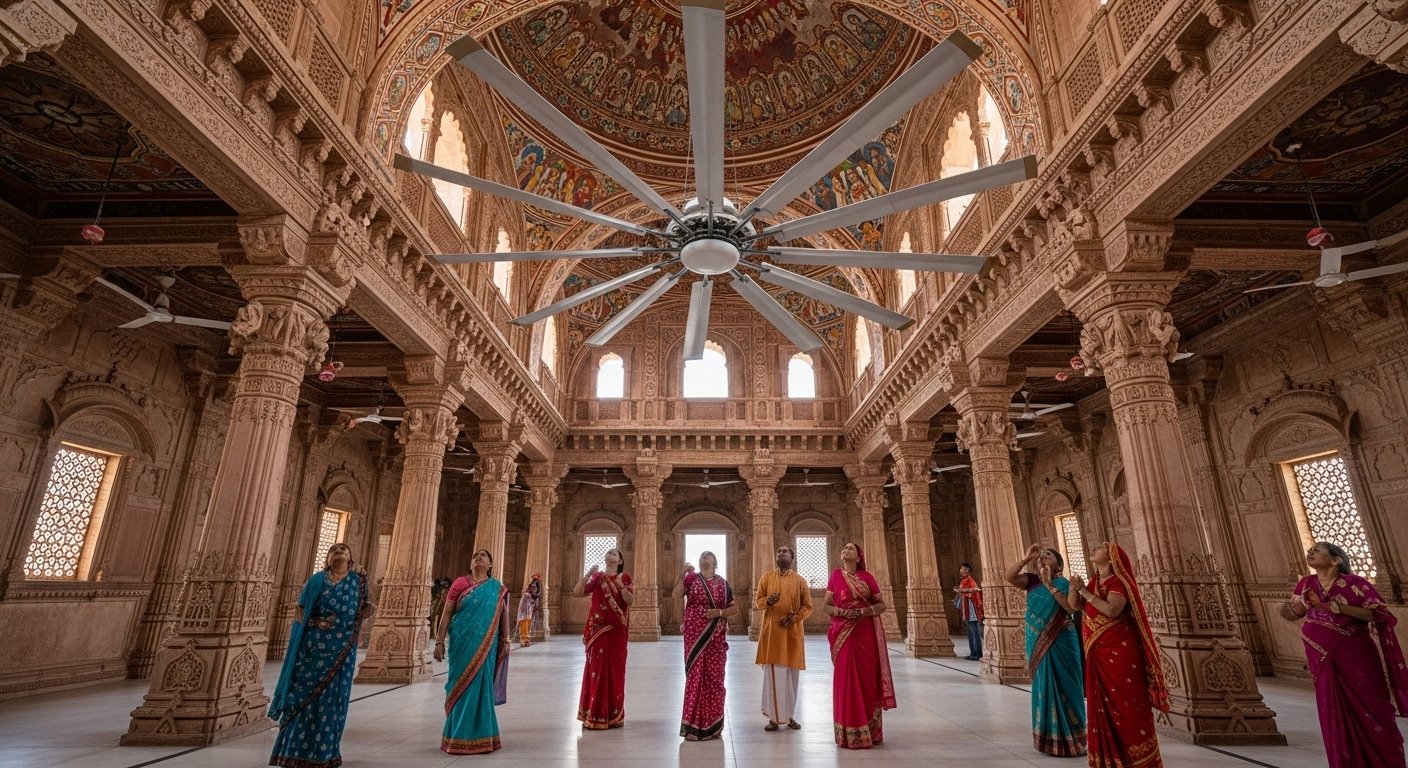 जयपुर के इस मंदिर में लगा हैलीकॉप्टर-सा विशाल पंखा, कीमत जानकर चौंक जाएंगे आप!
