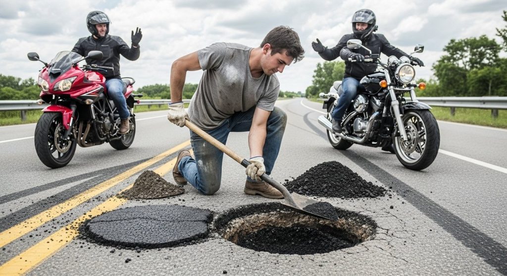 Viral Video: Dangerous Pothole on Road, People Kept Falling... Then This Boy Pulled Off That 'Incredible Feat'!