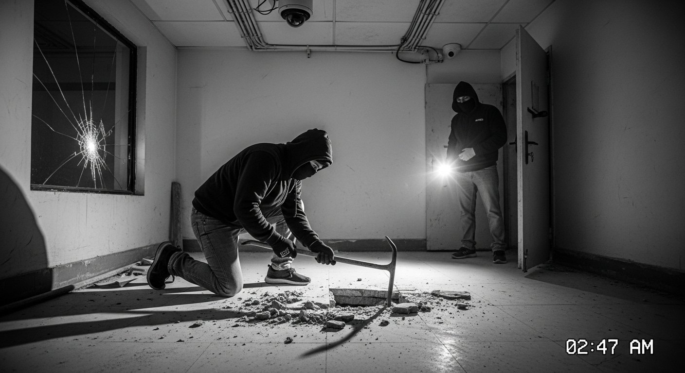 Sensational Bank Burglary in UP: Thieves Entered Through Window, Broke Strong Room Floor, Captured on CCTV