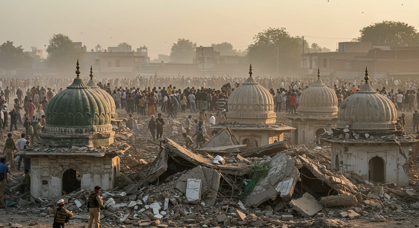 Six shrines desecrated in Meerut, UP; hundreds rioted; high alert from rural to urban areas.