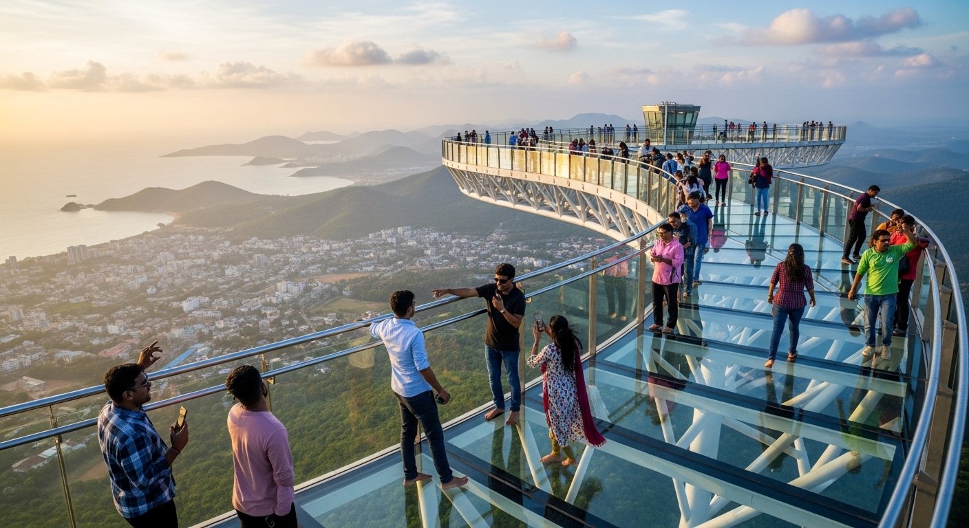 India's Longest 'Skywalk' to Open in Visakhapatnam, Promising a Wonderful Sky-High Experience!