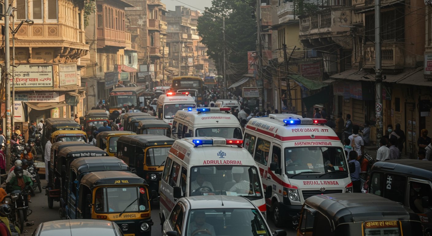 वाराणसी का जानलेवा जाम: रोज 20 एंबुलेंस फंसती हैं, मरीजों को 90 मिनट लगते हैं अस्पताल पहुंचने में