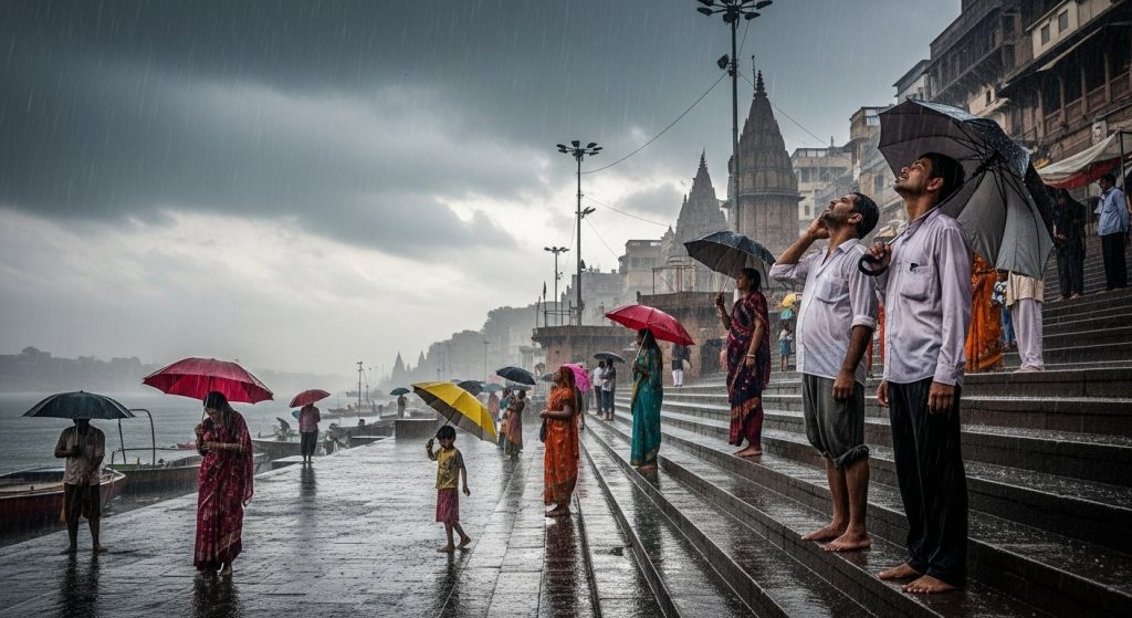 Kashi Blessed by Lord Indra: Heavy Rain Washes Away Heat, Bringing Great Relief to People