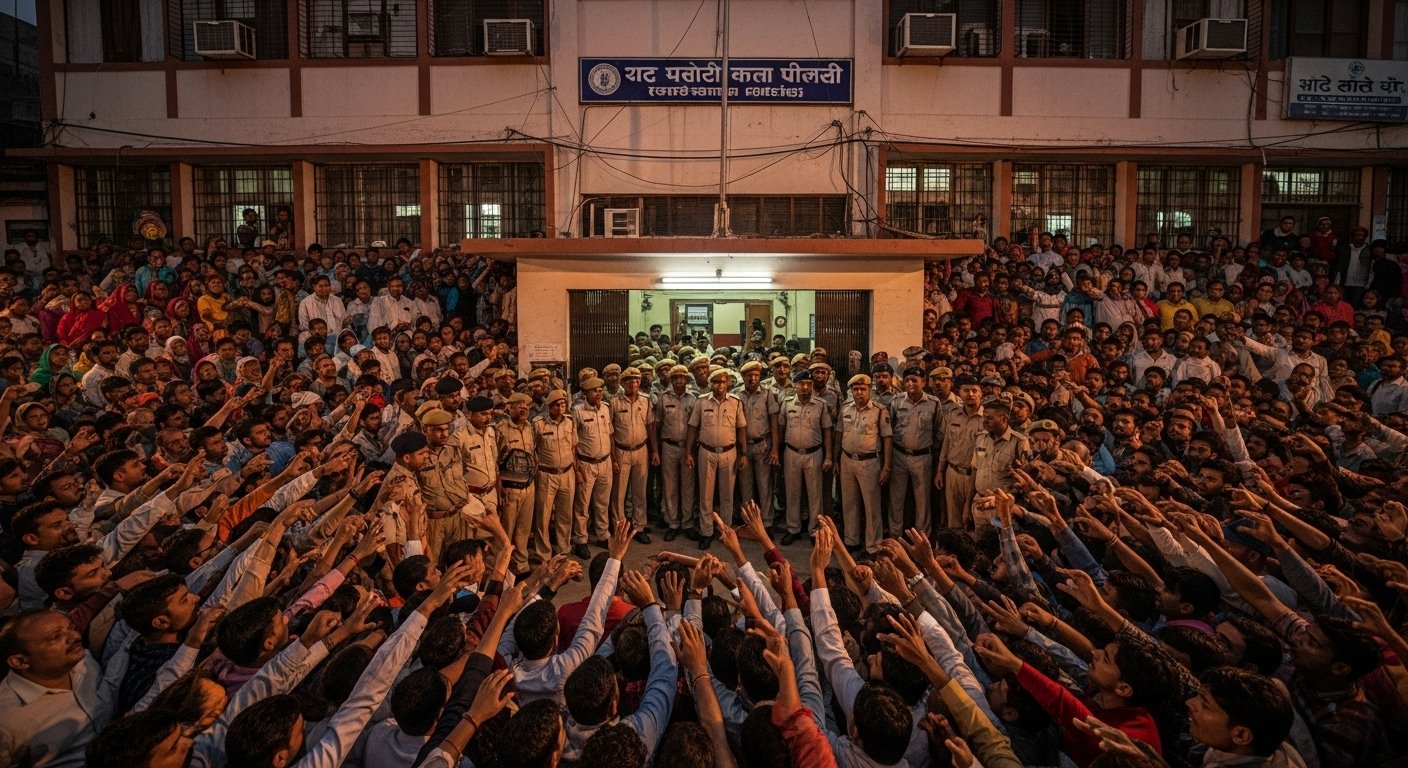 Varanasi: Uproar after youth dies in assault; angry locals gherao police station.