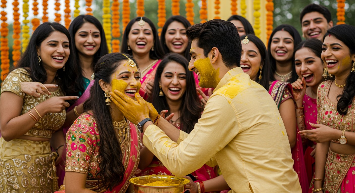 A Fun Game Unfolded with the Groom Right After He Applied Turmeric to His Sister-in-Law at the Wedding; Women Had a Blast; Video Viral!
