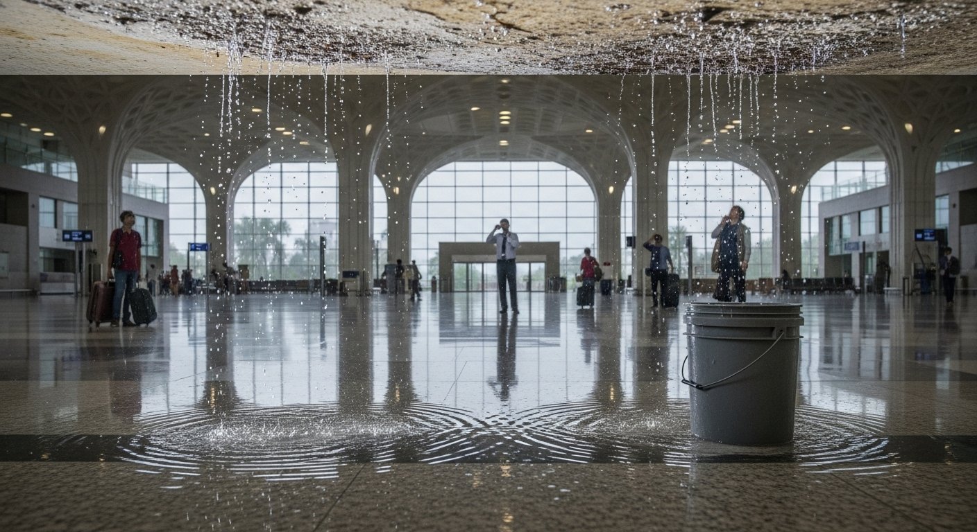 Viral Video: Roof of Ayodhya Airport, Built Two Years Ago, Leaks; Serious Questions Raised Over Quality
