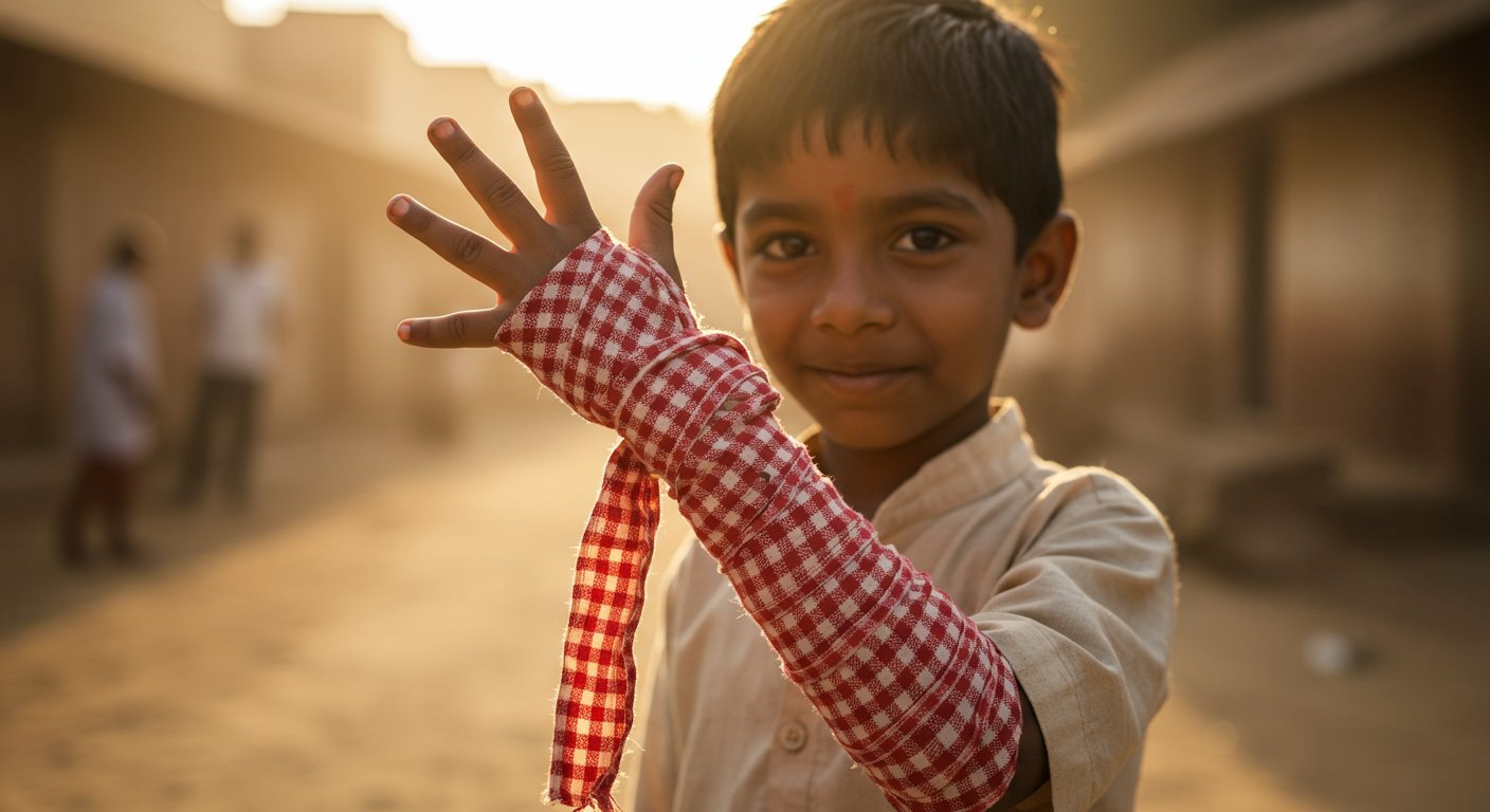 Video: Child's Hand Tied With Gamcha, Hanging Down; People Stunned When Truth Was Revealed!