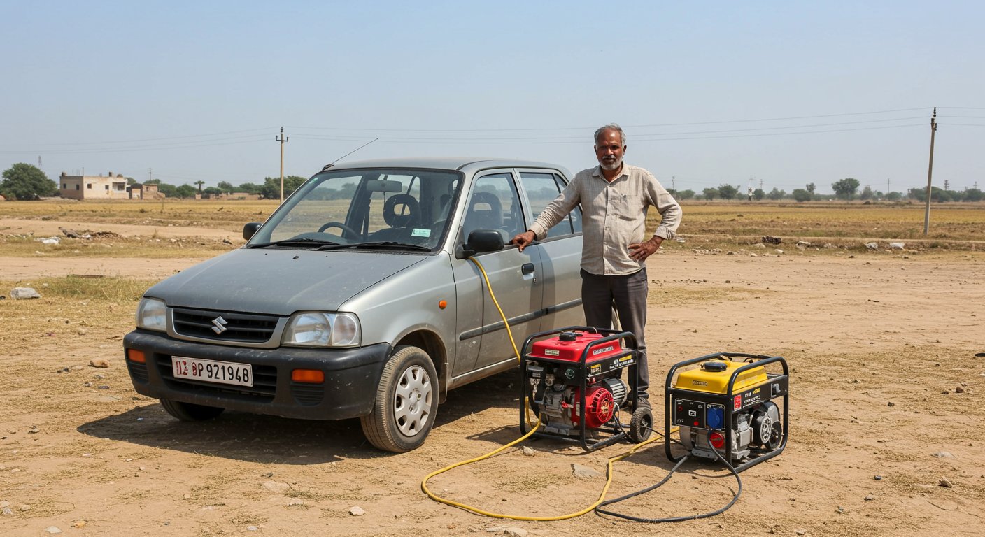 Car Engine Failed, Man Ran Vehicle With Generator! Watch Viral Video of This 'Desi Jugaad'