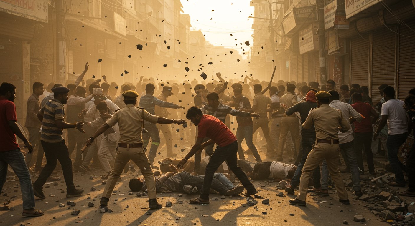 Bloody Clash in Moradabad: All-day Stone-pelting, Police Rendered Helpless, Over a Dozen Injured